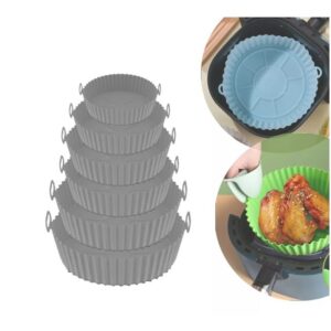 Kit 6 Formas de Silicone Air Fryer Reutilizável